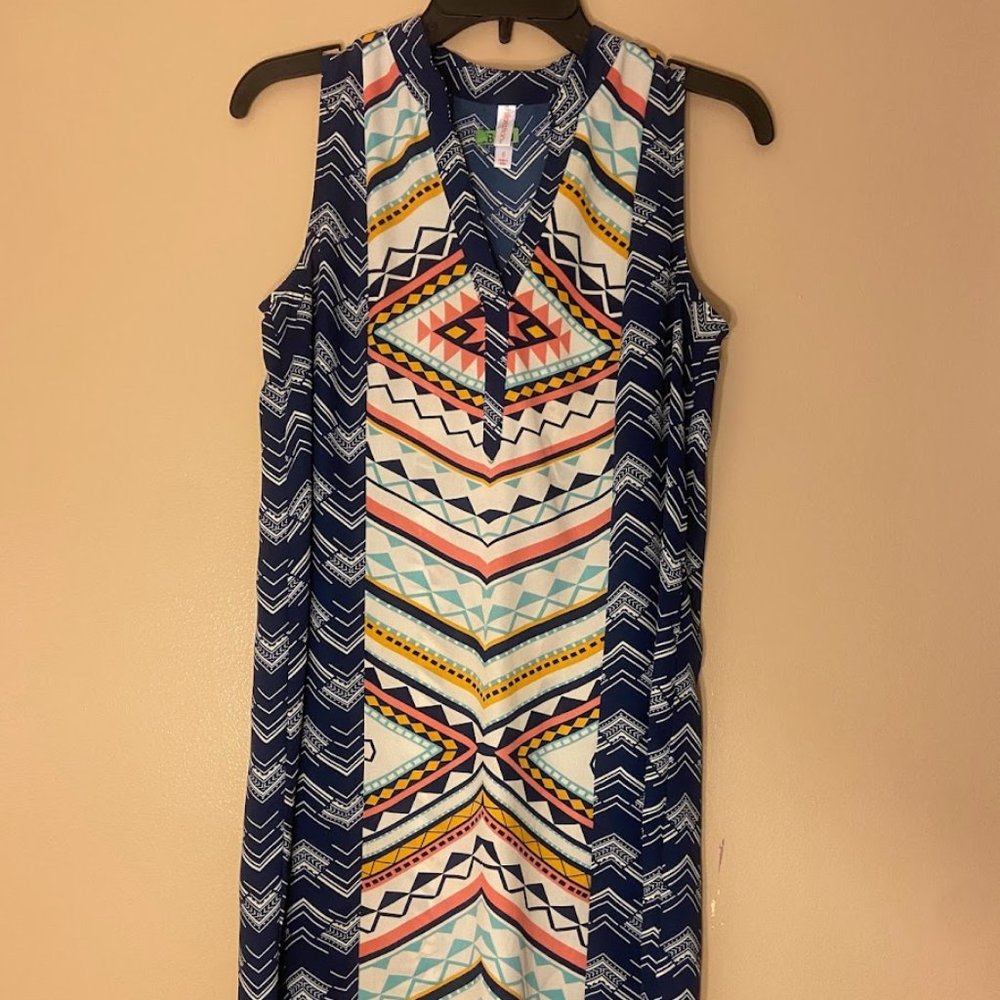 Tribal Print Sleeveless Dress